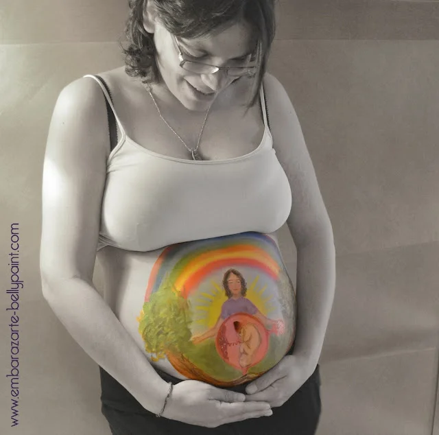 Presumiendo de embarazo. Belly Painting