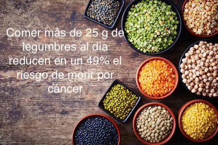 Plato de legumbres variadas, alimento protector frente al cáncer