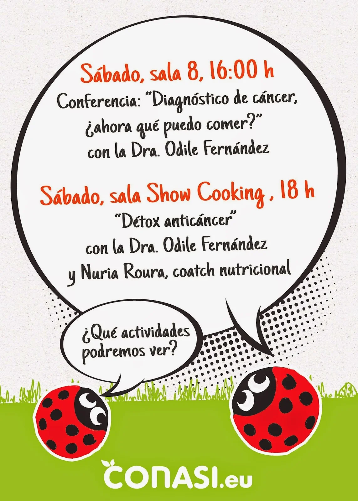 Alimentación détox anticáncer en Biocultura Barcelona. 9 Mayo