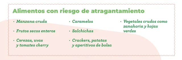 Alimentos con riesgo de atragantamiento que conviene evitar
