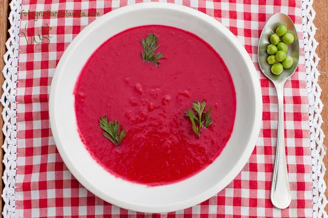 CREMA DE REMOLACHA Y LENTEJA ROJA por Virginia Medina