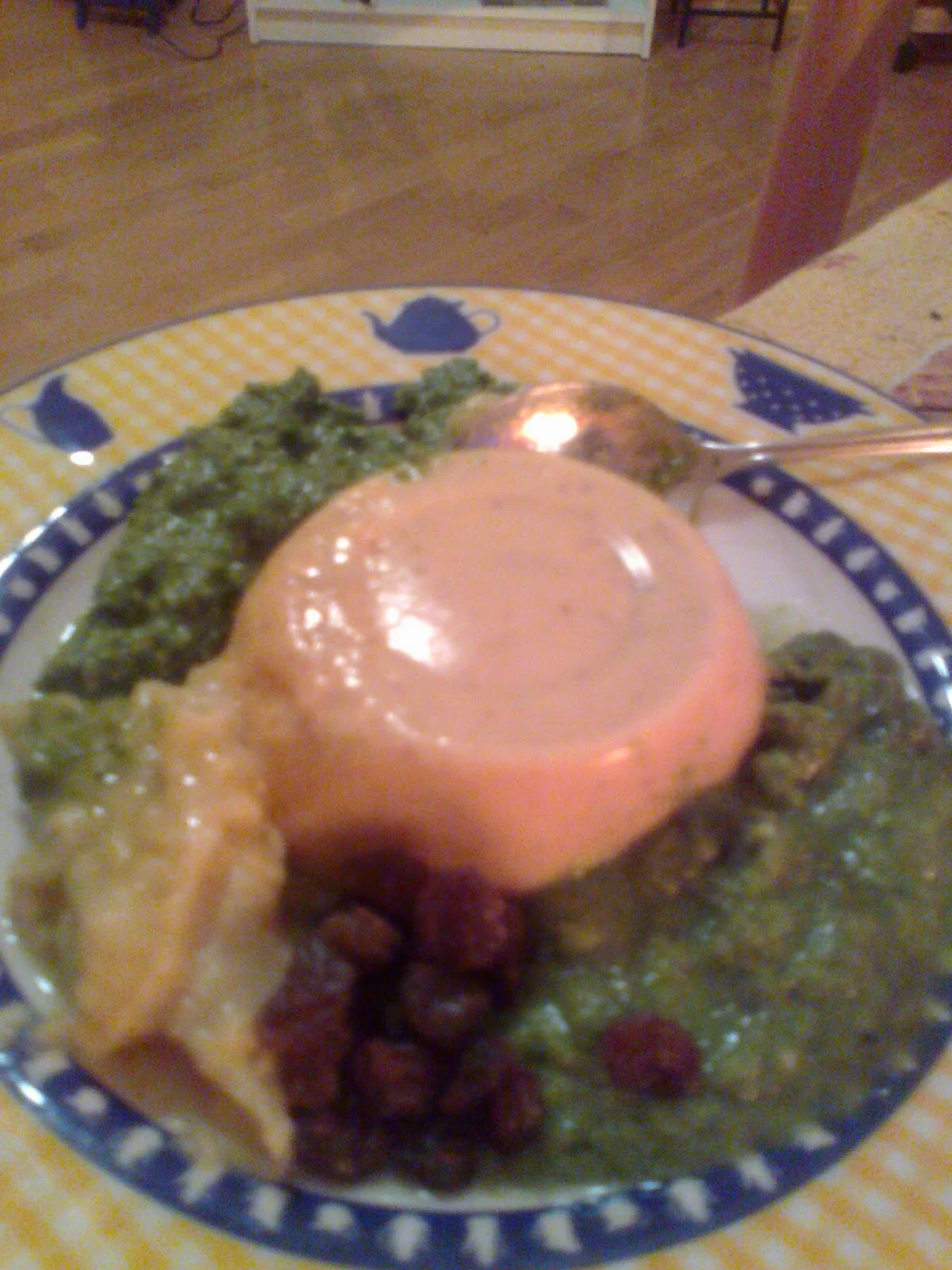 Pudin de avena-linaza-especias-semillas-frutos secos-pasas por Julia Corbacho