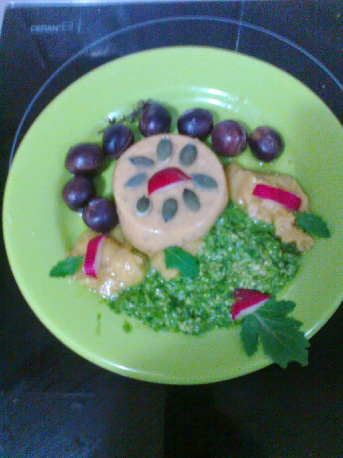Pudin de avena-linaza-especias-semillas-frutos secos-pasas por Julia Corbacho