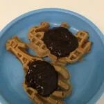 Gofres veganos con nutella casera
