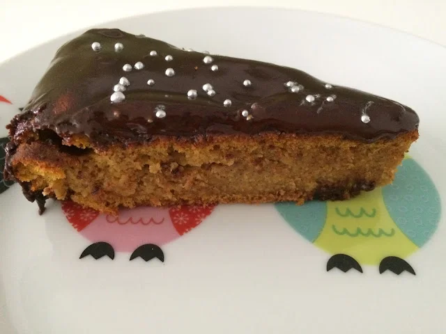 Bizcocho integral de calabaza y chocolate negro para el primer cumple de Eire