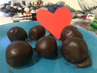Bombones de chocolate para San Valentín
