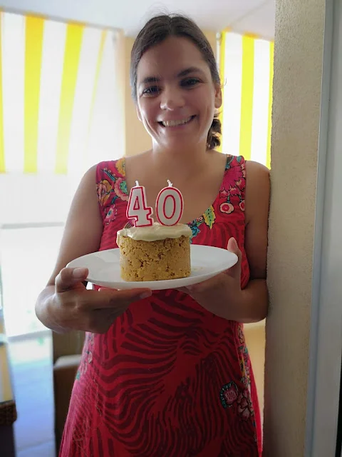 Carrot cake raw con frosting de anacardos para celebrar mi 40 cumpleaños