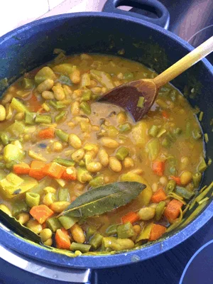 Potaje de judías y verduras