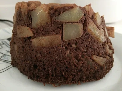 Pudin de chocolate y pera