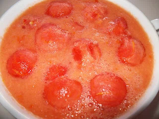 Gazpacho de sandía del blog espinacas con garbanzos