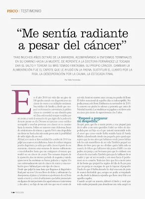 “Me sentía radiante a pesar del cáncer”. Testimonio de Odile Fernández