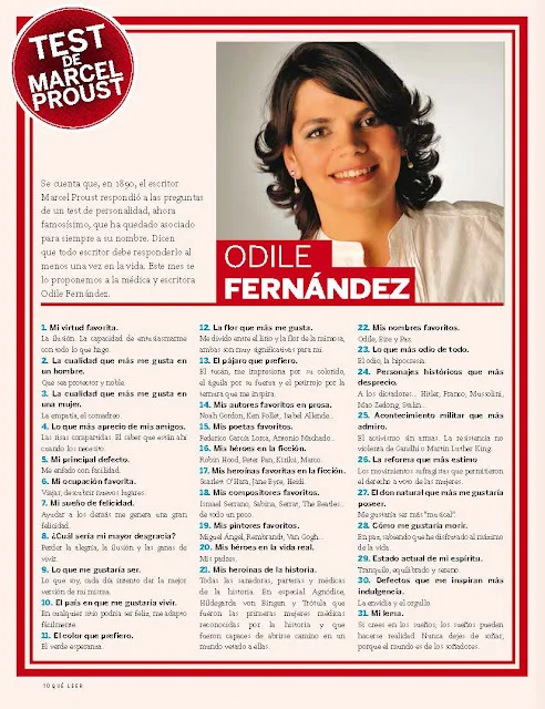 Conoce un poco más a Odile Fernández y conócete tú un poquito más... y además...