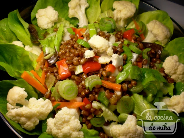 ENSALADA CON TRIGO del blog la cocina de Mika