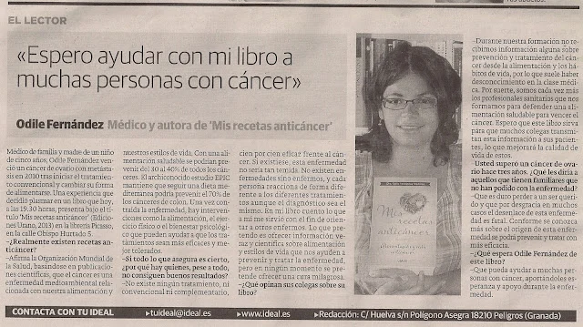 mis recetas anticancer, odile fernandez