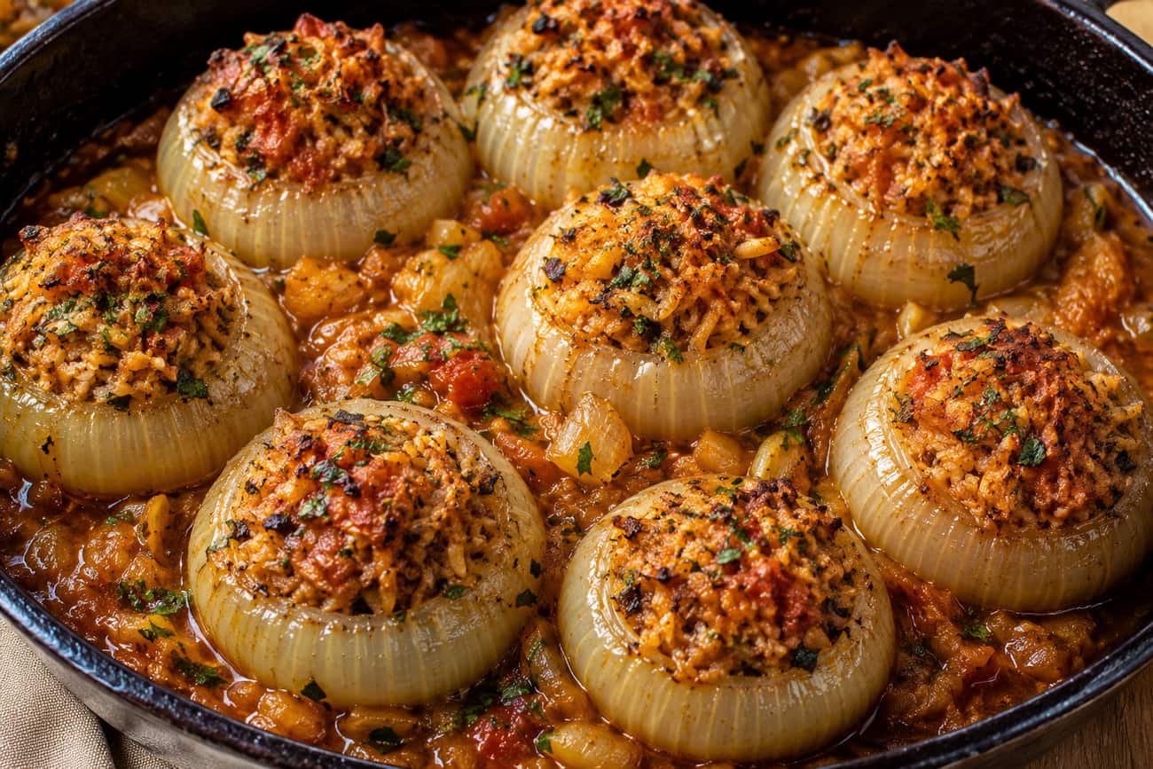 Cebollas rellenas por Bibiana Diez