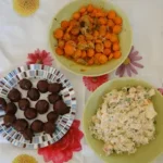 Festín Vegano: zanahorias dulces, ensaladilla y bombones de chocolate