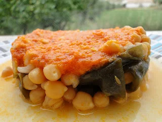 Garbanzos encebollaos