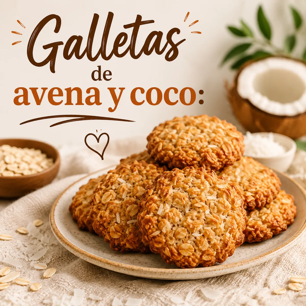 Galletas de avena y coco: las mejores (aprobadas por niños)