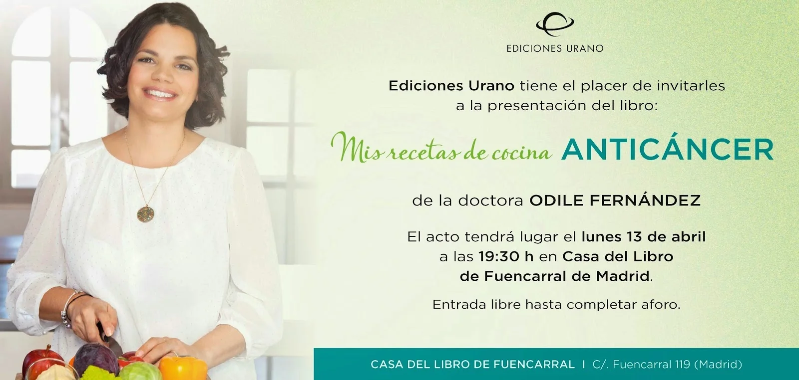 Receta de Batido verde y próximas conferencias en Madrid, El Ejido, Granada