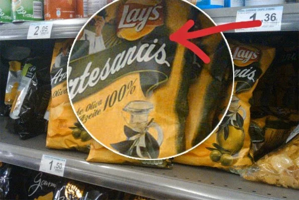 Bolsa de patatas Lay's «Artesanas», ejemplo de marketing engañoso