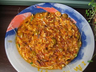 Arroz integral con aceitunas