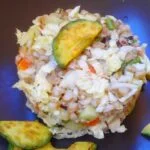 ENSALADA DE CEBADA AL JENGIBRE CON AGUACATE A LA PLANCHA
