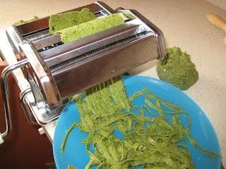 Tallarines Frescos Verdes sin Gluten.