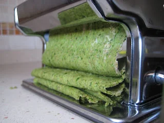 Tallarines Frescos Verdes sin Gluten.