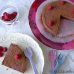 Tarta de frambuesa y chocolate