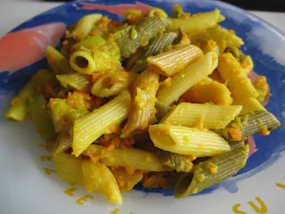 Pasta sin gluten con Maitake y Calabacín