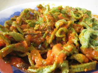 Tallarines Frescos Verdes sin Gluten.
