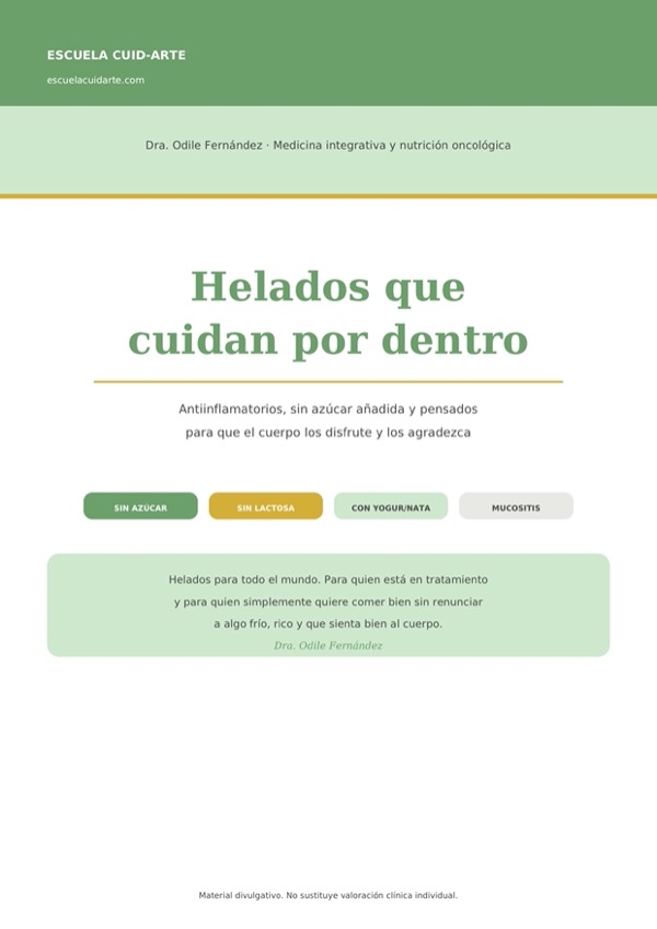 Portada del ebook Helados que cuidan por dentro de la Dra. Odile Fernández