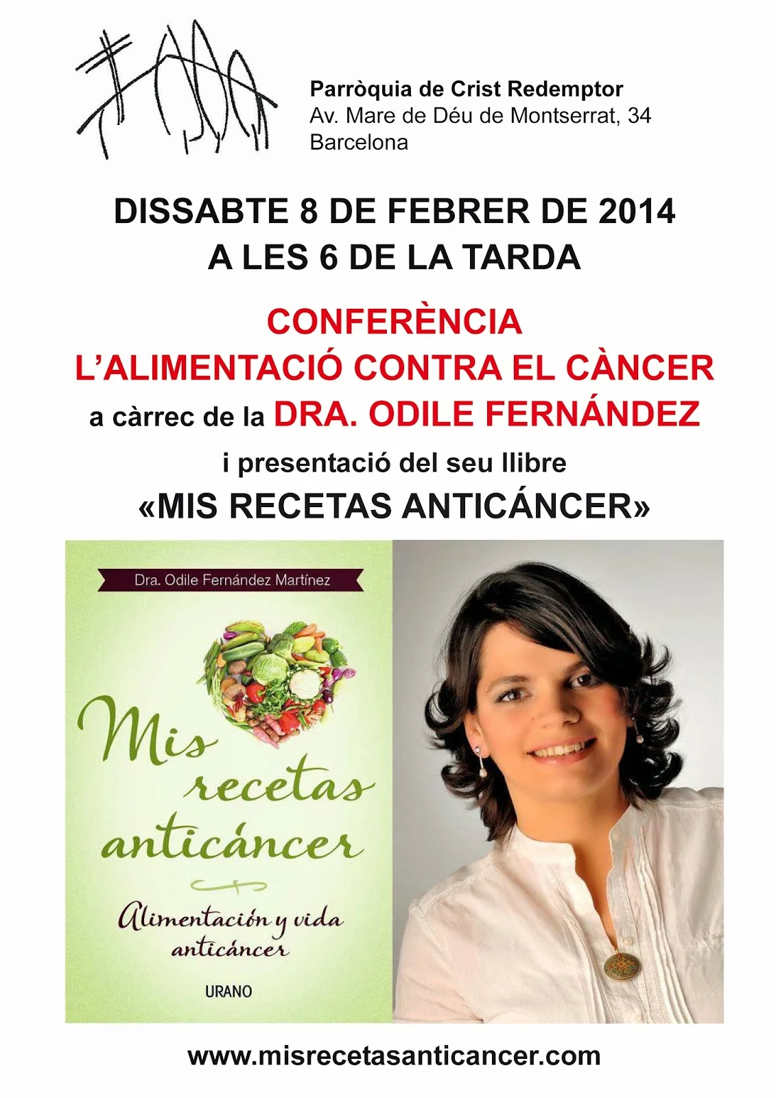 Conferencia Alimentación y Cáncer en Barcelona. 8 de Febrero.