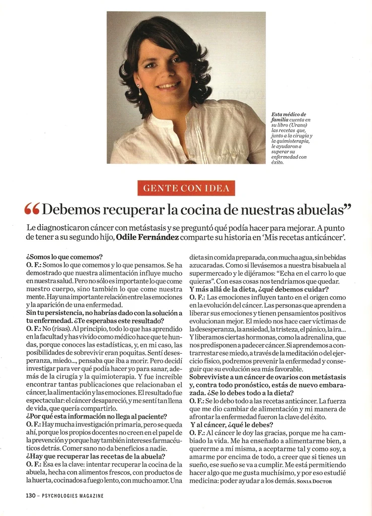 Entrevista en Psychologies