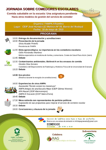 Jornada en Granada: comida saludable en la escuela, asignatura pendiente