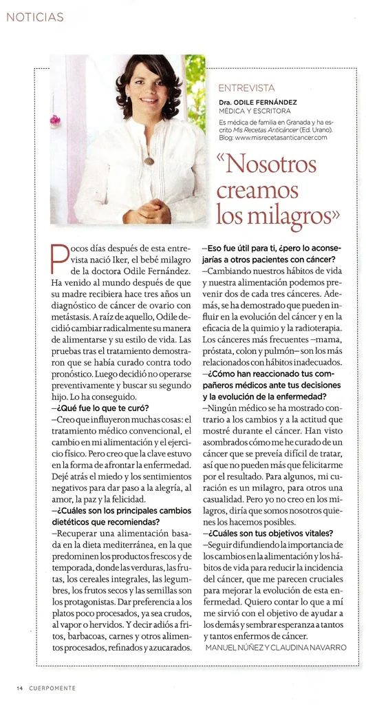 Me entrevistan en Cuerpo Mente