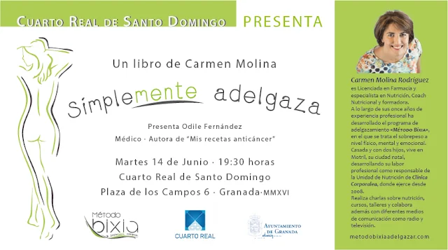 Presentación del libro SIMPLEMENTE ADELGAZA en Granada. 14 Junio