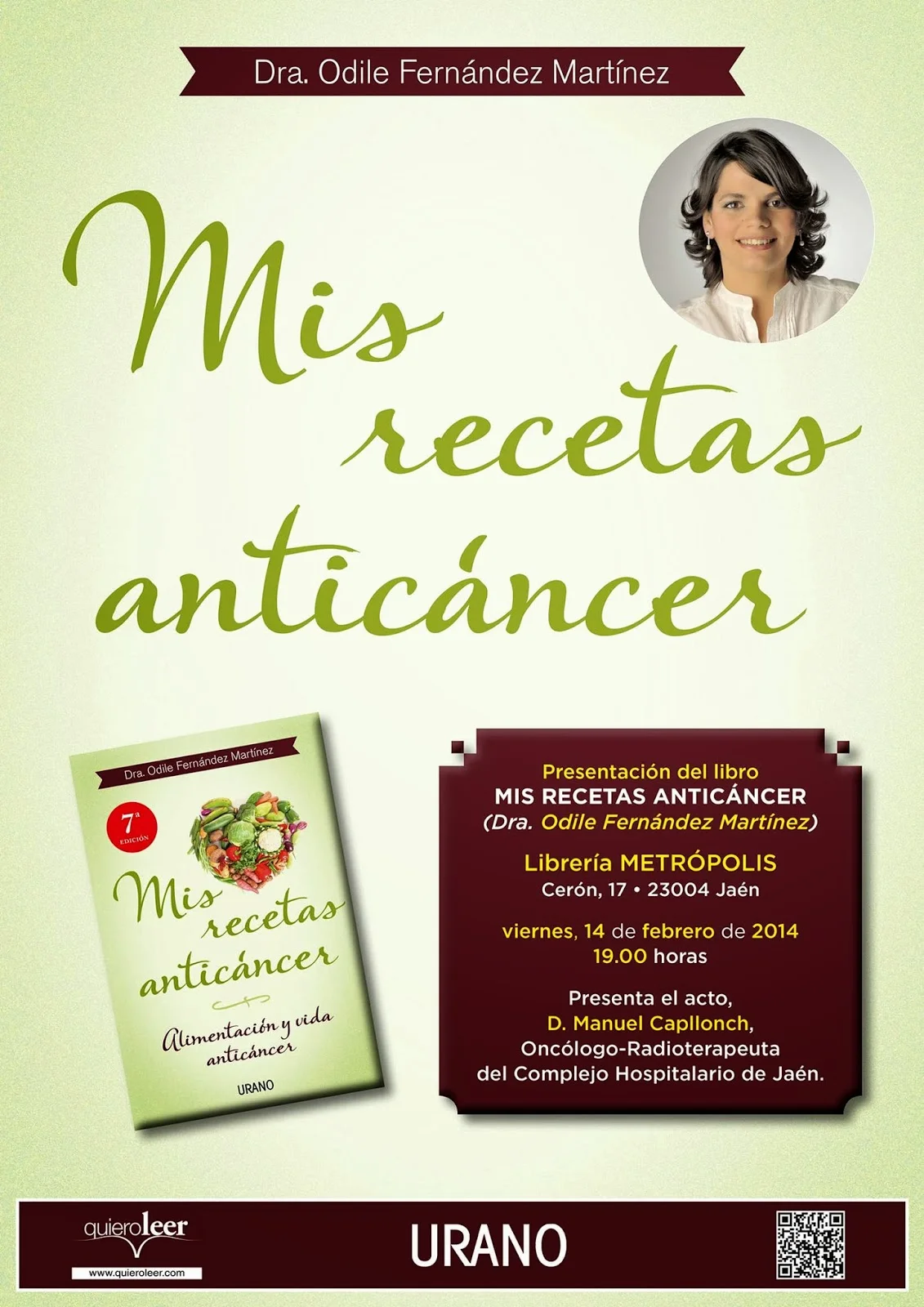 Presentación en Jaén de Mis Recetas Anticáncer