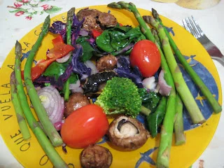 Una cena muy sana.Verduras al vapor