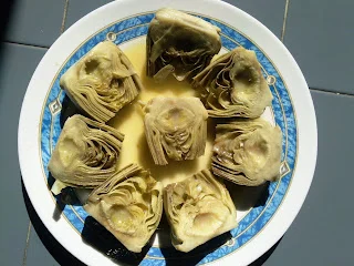 Alcachofas al limón al horno