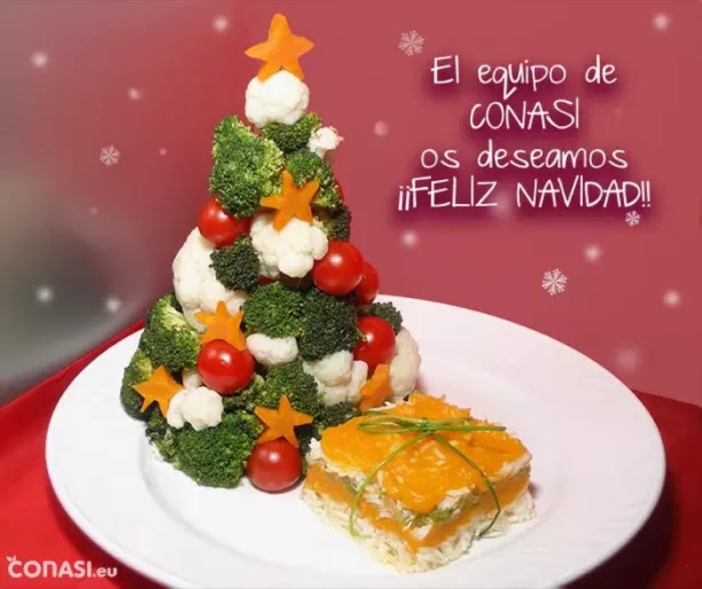 Árbol de Navidad con verduras