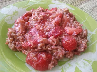 Arroz integral con Fresas