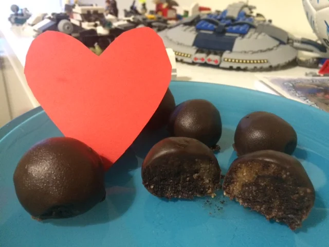 Bombones de chocolate para San Valentín