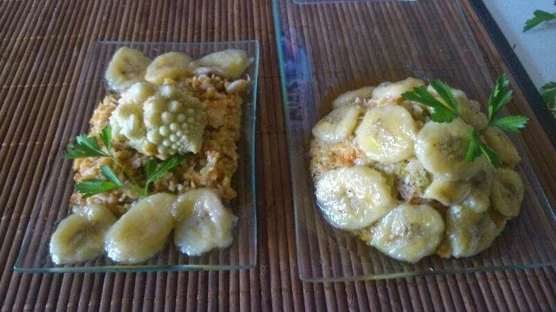 Col romanescu al toque de plátano por Mónica Virgos
