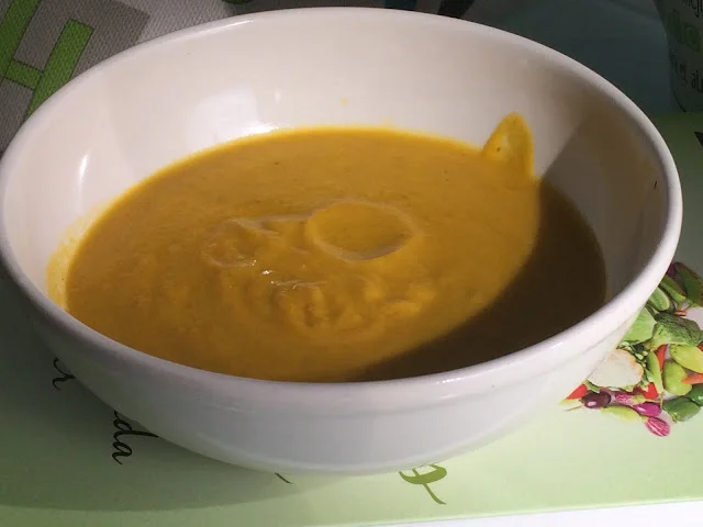 Crema de calabaza, jengibre y zanahoria