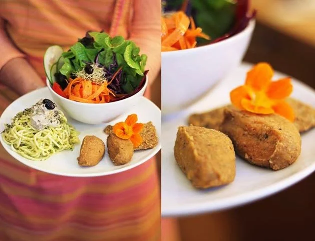 Croquetas de pipas de calabaza, nueces y trigo sarraceno germinado