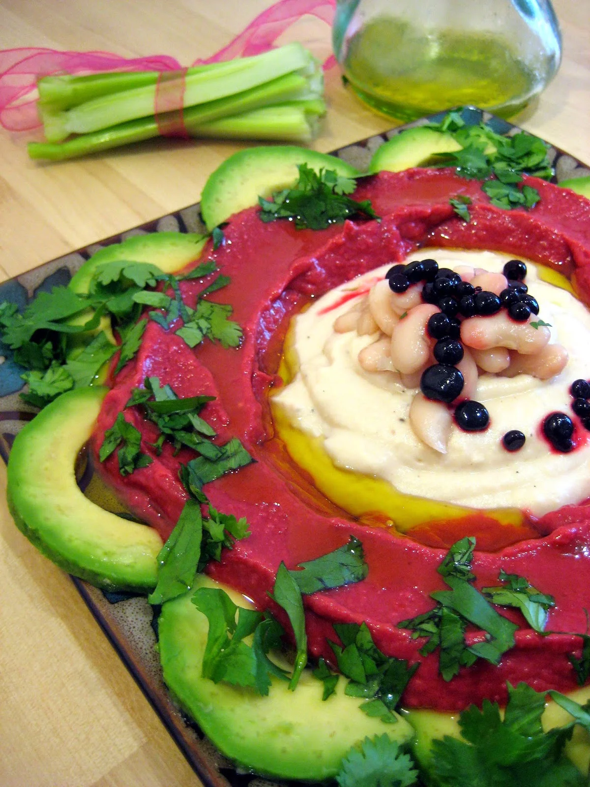 Dip de colores con crudités