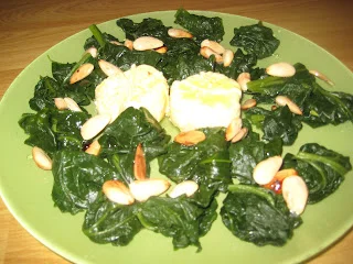 Ensalada de Espinacas y Queso de Cabra