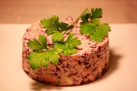 Ensalada de lombarda y aguacate con mayonesa vegana por Pedro Hernández