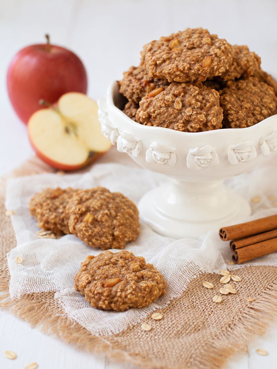 Galletas de avena y manzana caseras sin huevo
